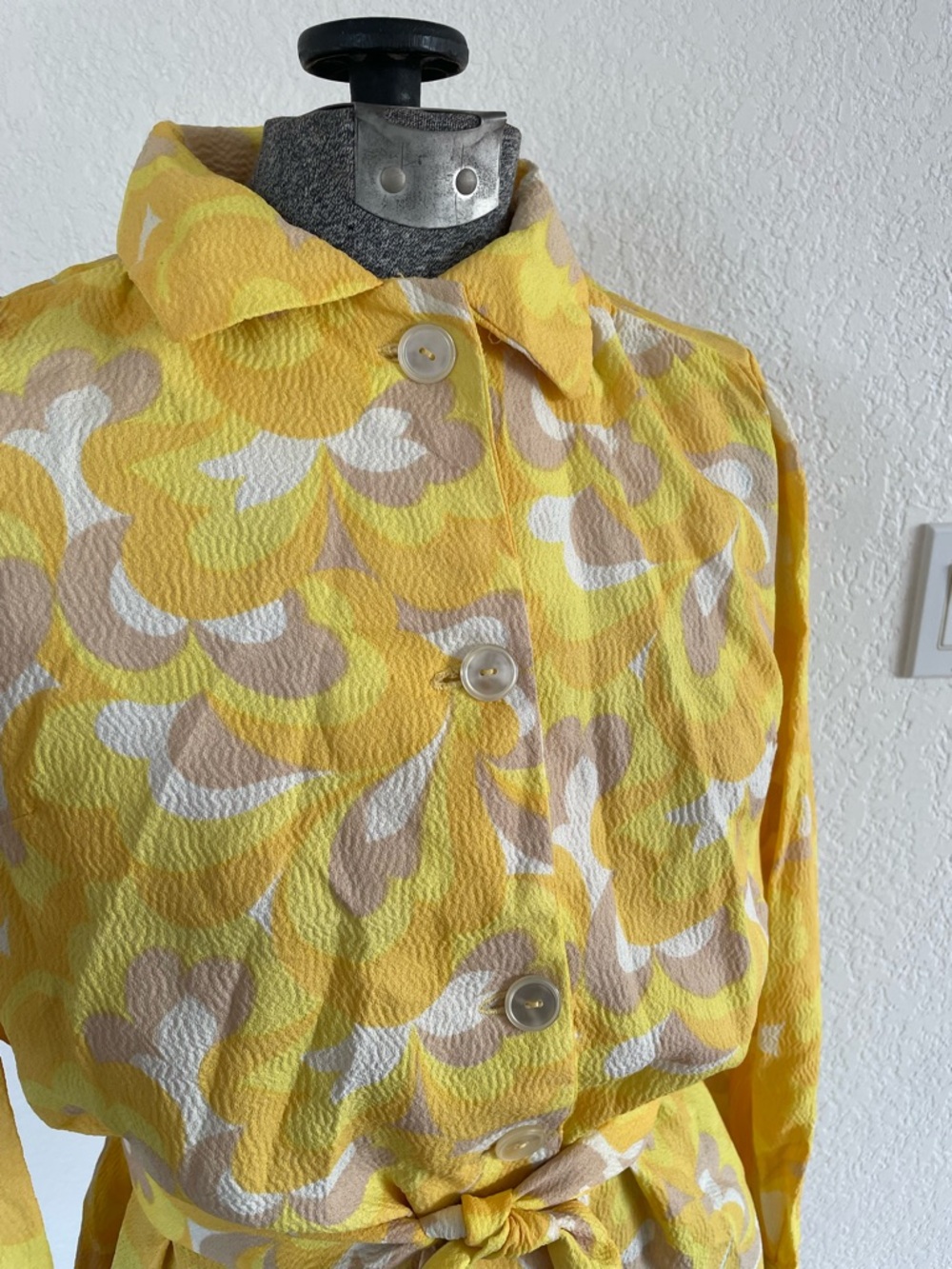 Vintage 1960s Psychedelic Shirt Dress